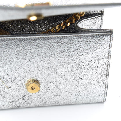 Saint Laurent Metallic Calfskin Small Classic Monogram Kate Satchel Pale Gold 12 of 18