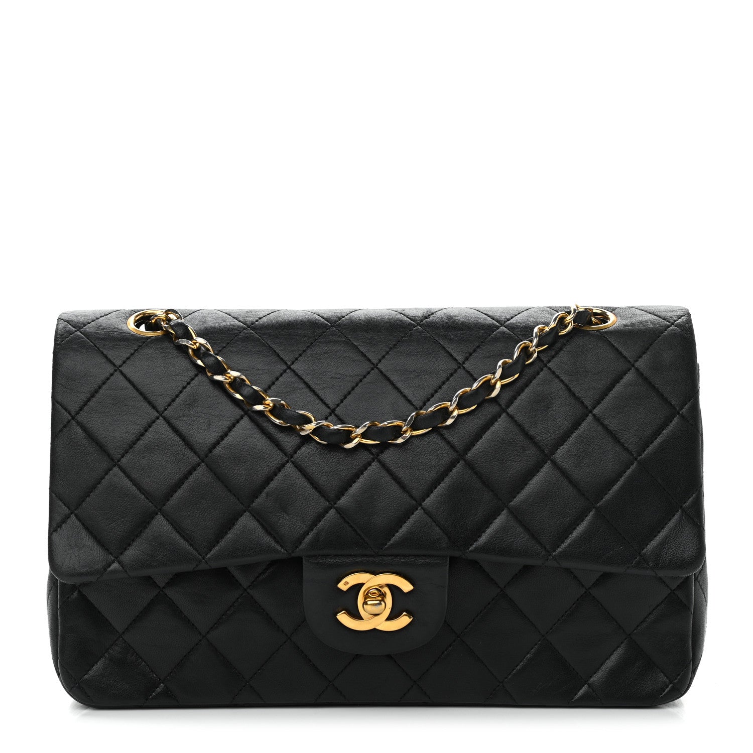 Chanel Lambskin Quilted Medium Double Flap Black 1 of 18