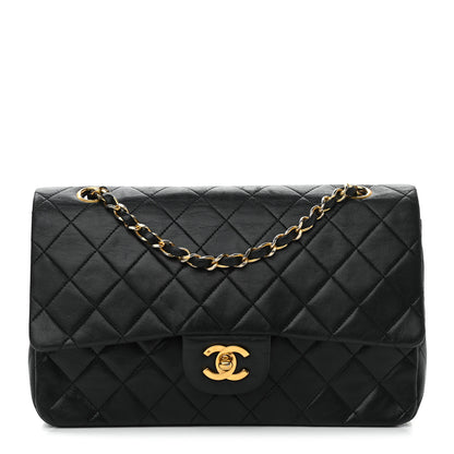 Chanel Lambskin Quilted Medium Double Flap Black 1 of 18