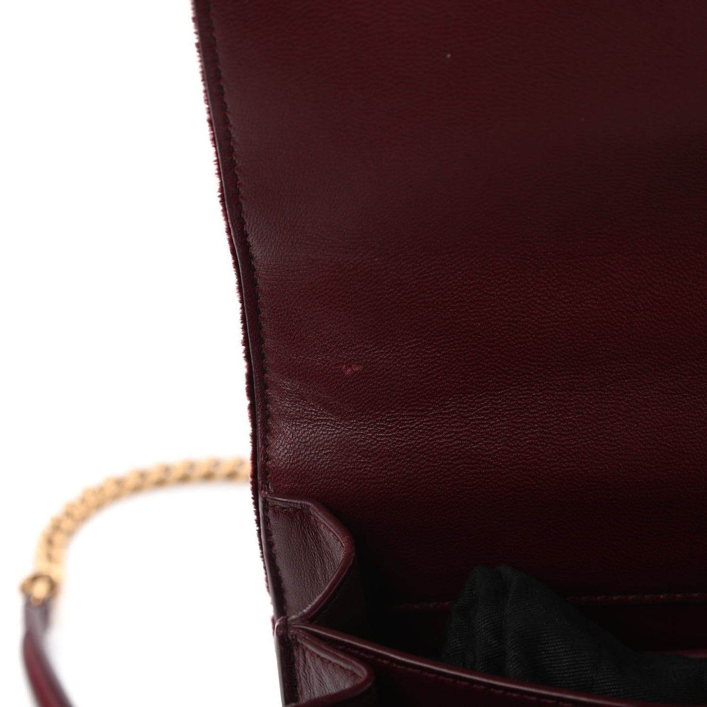 Velvet Small Monogram Sunset Burgundy