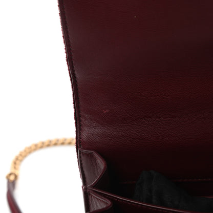 Saint Laurent Velvet Small Monogram Sunset Burgundy 11 of 11