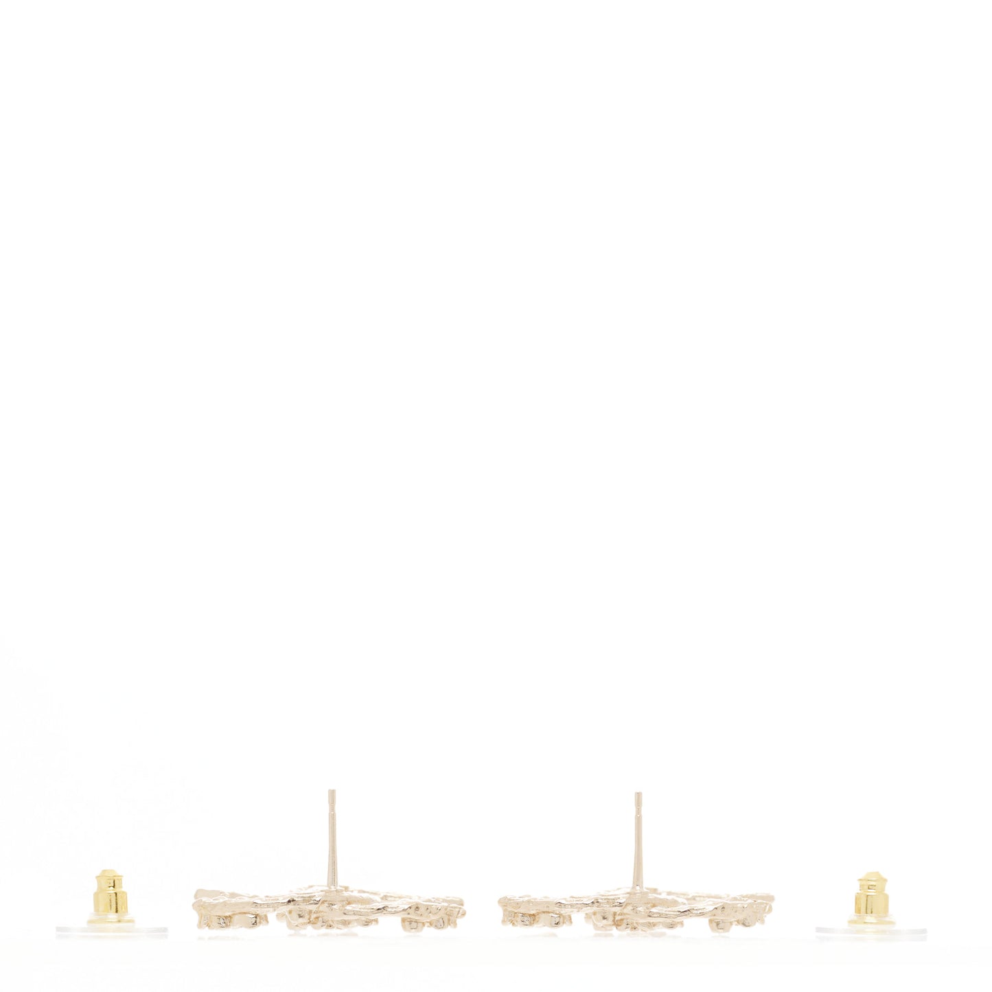 Crystal CC Camellia Earrings Gold