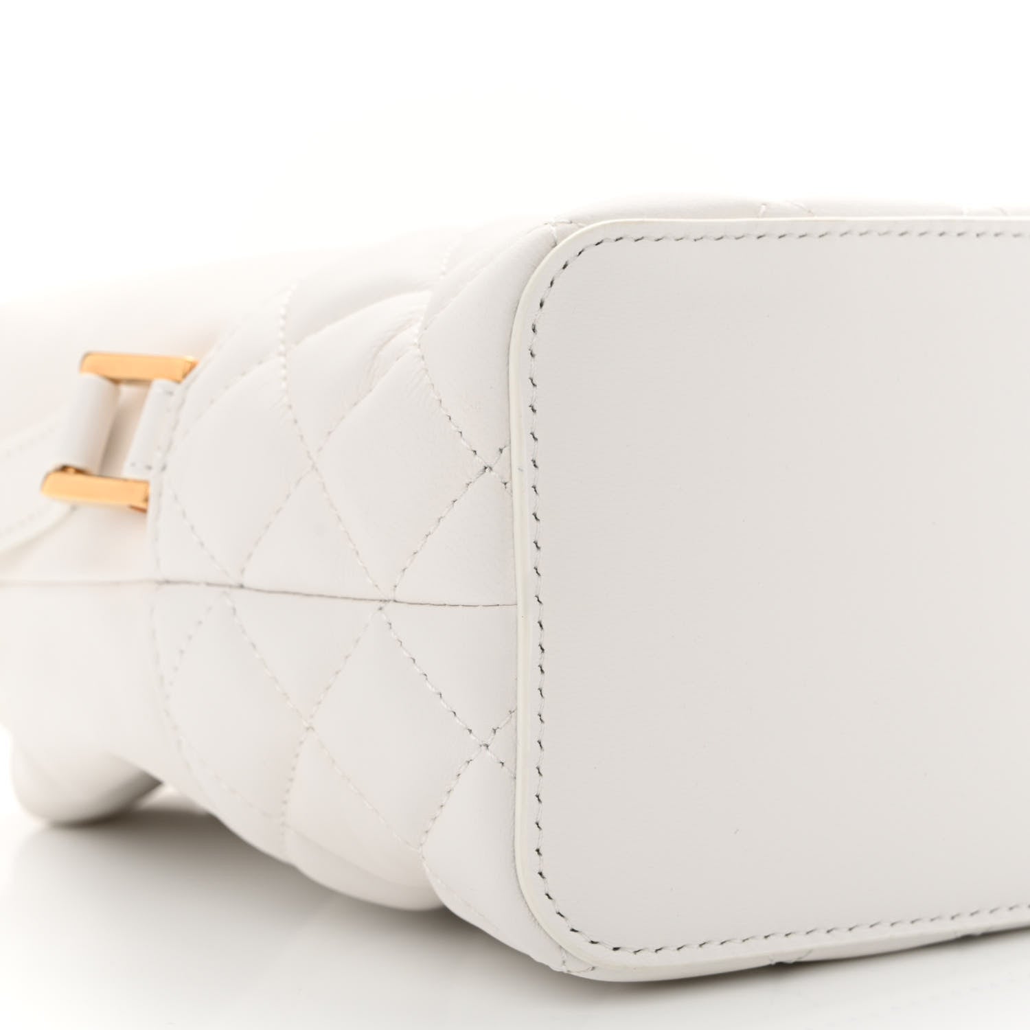 Versace Nappa Quilted Medusa Bucket Bag White 9 of 10