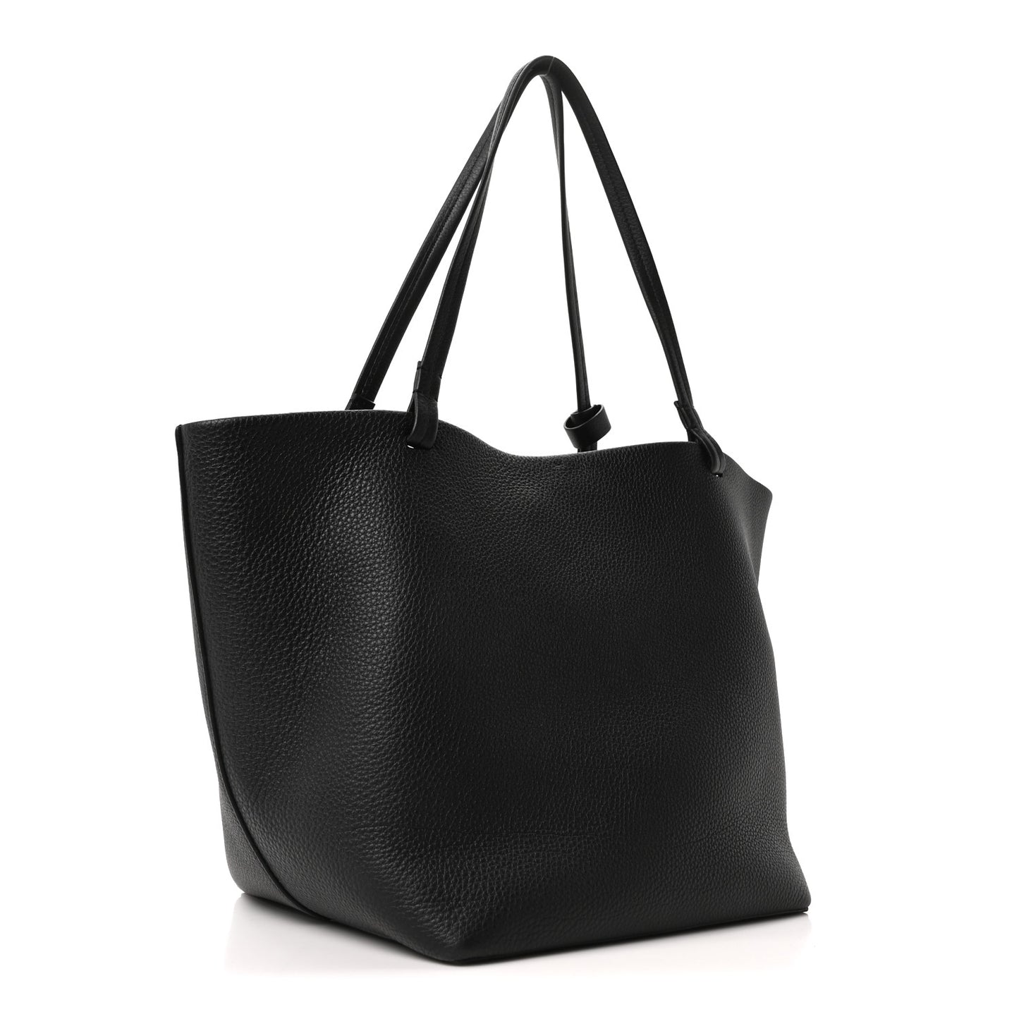 Grained Calfskin Park Tote Three Black