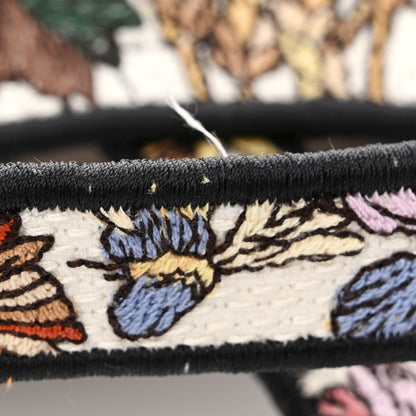 Christian Dior Canvas Embroidered 4 Saisons Été Saddle Bag White Multicolor 12 of 12