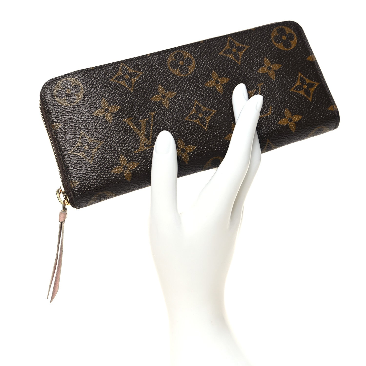 Louis Vuitton Monogram Clemence Wallet Rose Ballerine 2 of 8