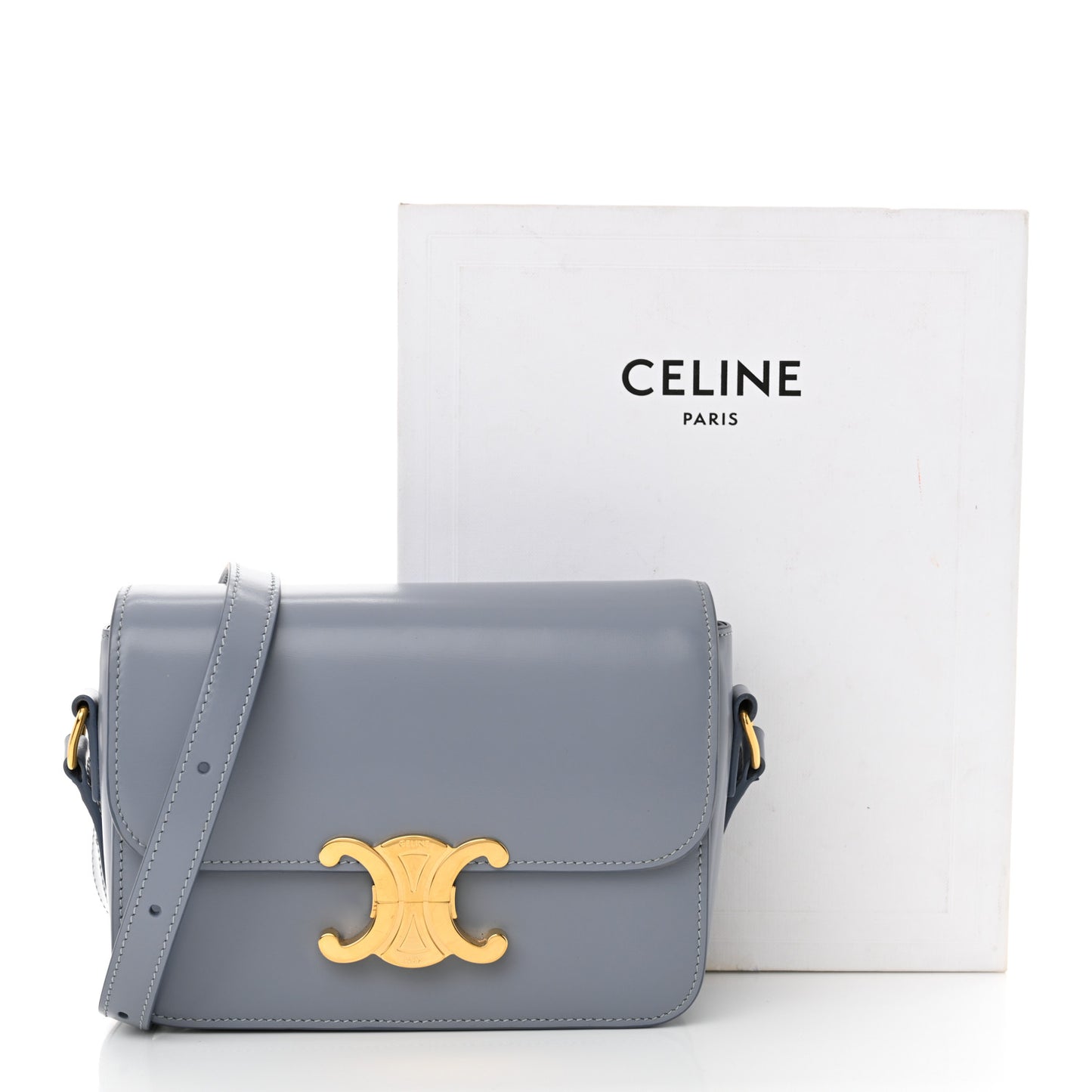 Shiny Calfskin Teen Triomphe Pearl Blue