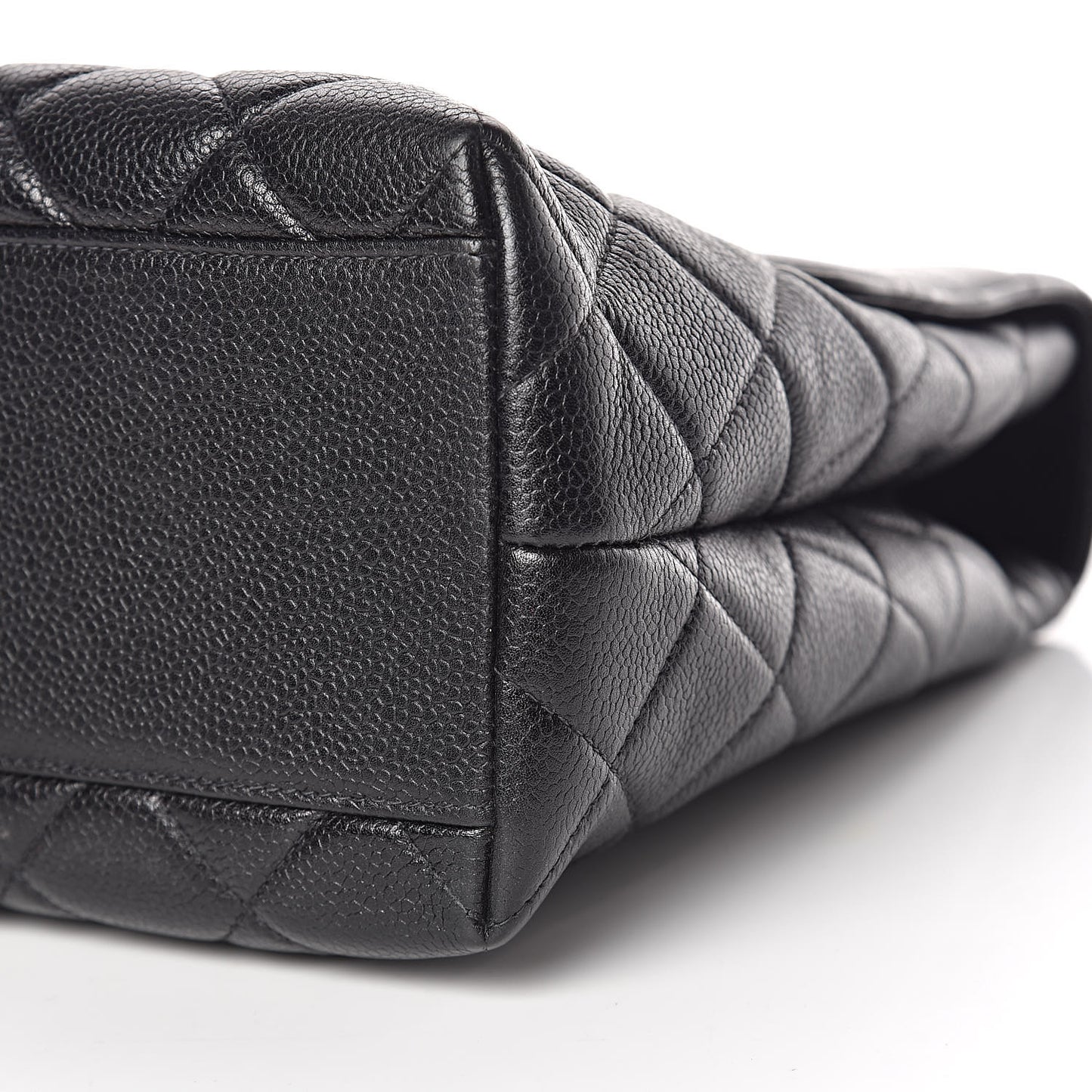 Caviar Quilted Jumbo Kelly Flap Black