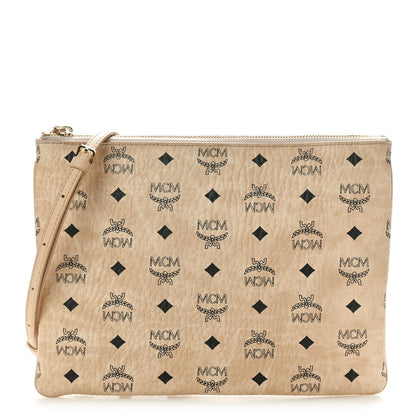 MCM Visetos Medium Crossbody Pouch Beige 1 of 11