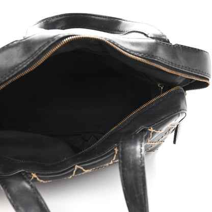 Chanel Calfskin Contrast Stitch Surpique Bowler Black 4 of 16