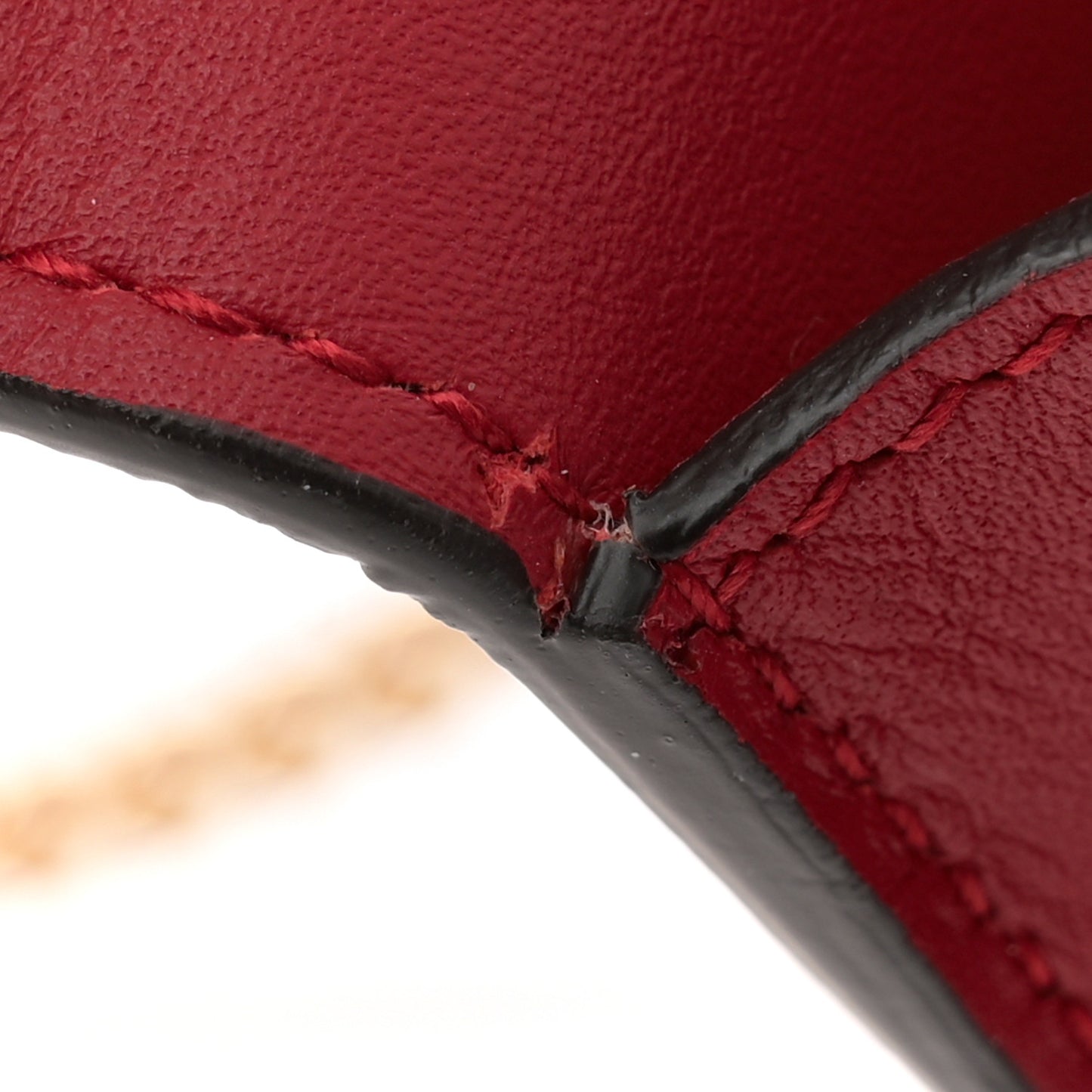 Calfskin Super Mini Sylvie Chain Shoulder Bag Hibiscus Red