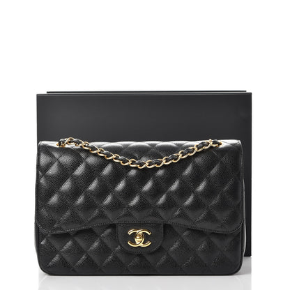 Chanel Caviar Quilted Jumbo Double Flap Black 9 of 9