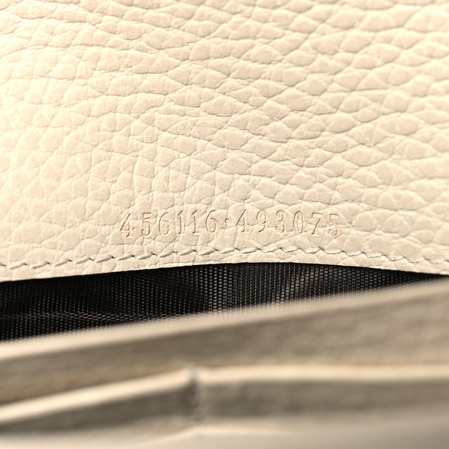 Gucci Dollar Calfskin GG Supreme Monogram GG Marmont Continental Wallet Mystic White Beige Ebony 7 of 8