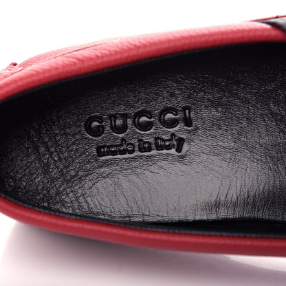 Gucci Calfskin Web Mens Driver Loafers 7 Red 8 of 11