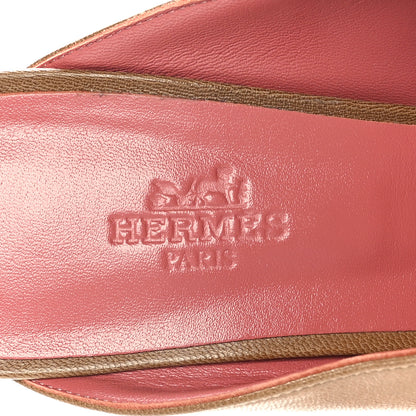 Hermes Goatskin Paradis Mules 38 Taupe 7 of 8