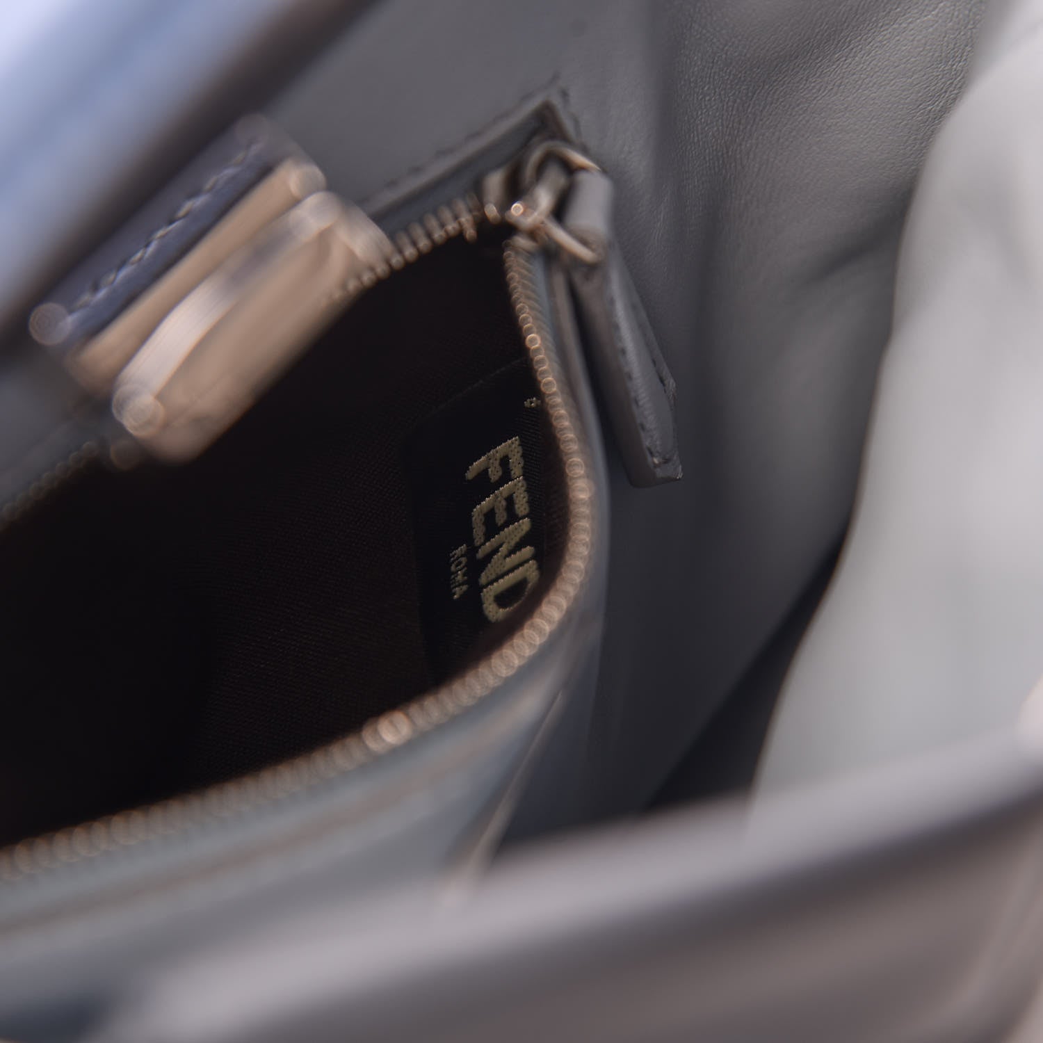Fendi Nappa Colorblock Mini Peekaboo Iconic Satchel Tempesta Nebula Polvere 11 of 11