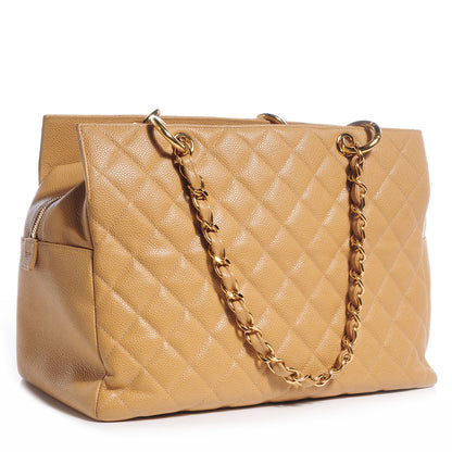 Chanel Caviar Quilted Petit Timeless Tote PTT Beige 3 of 7