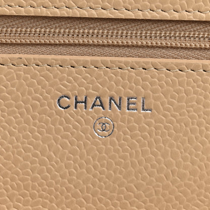 Chanel Caviar Quilted Wallet on Chain WOC Beige 6 of 12