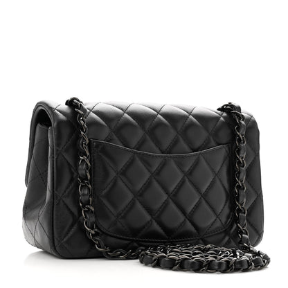 Chanel Lambskin Quilted Mini Rectangular Flap So Black 3 of 11