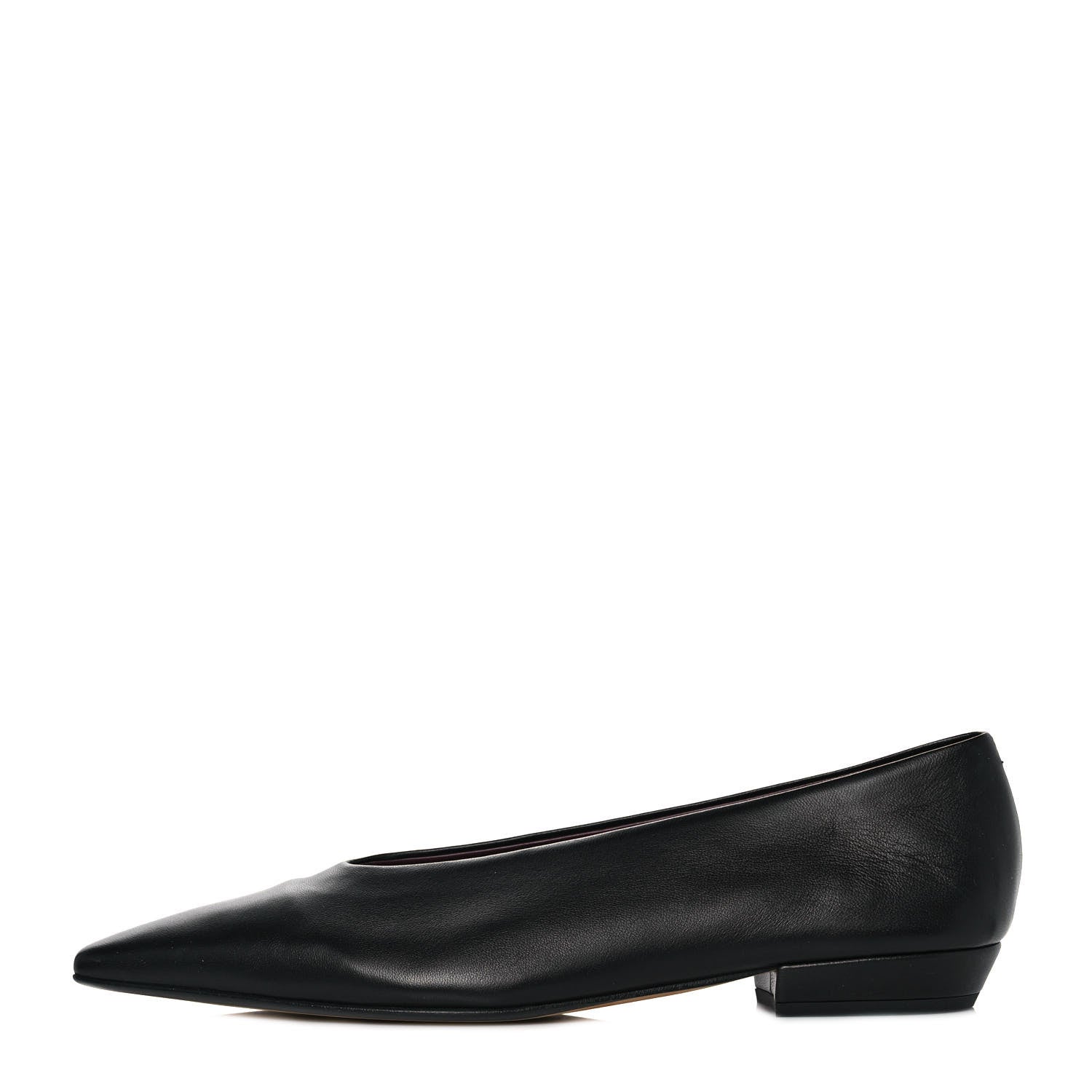 Bottega Veneta Nappa Almond Flats 37 Black 1 of 8