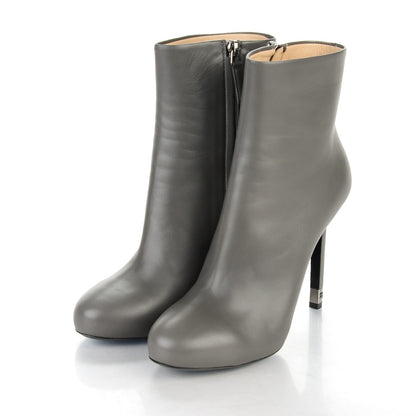 Chanel Lambskin Short Boots 38.5 Dark Grey 3 of 10
