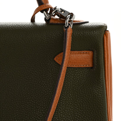 Hermes Fjord Togo Tri-Color Kelly Retourne 32 Vert Anis Gold Vert Olive 13 of 15