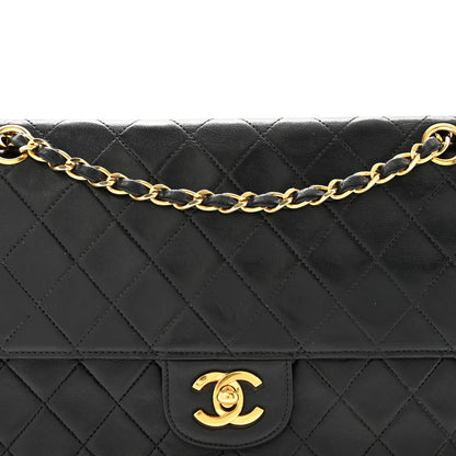 Chanel Lambskin Quilted Medium Double Flap Black 9 of 13