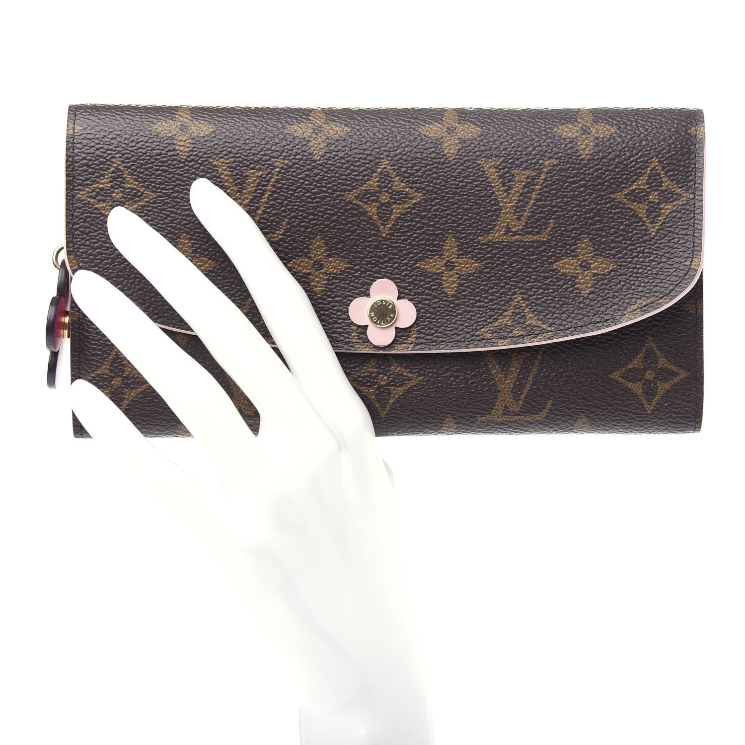 Louis Vuitton Monogram Bloom Flower Emilie Wallet 2 of 8