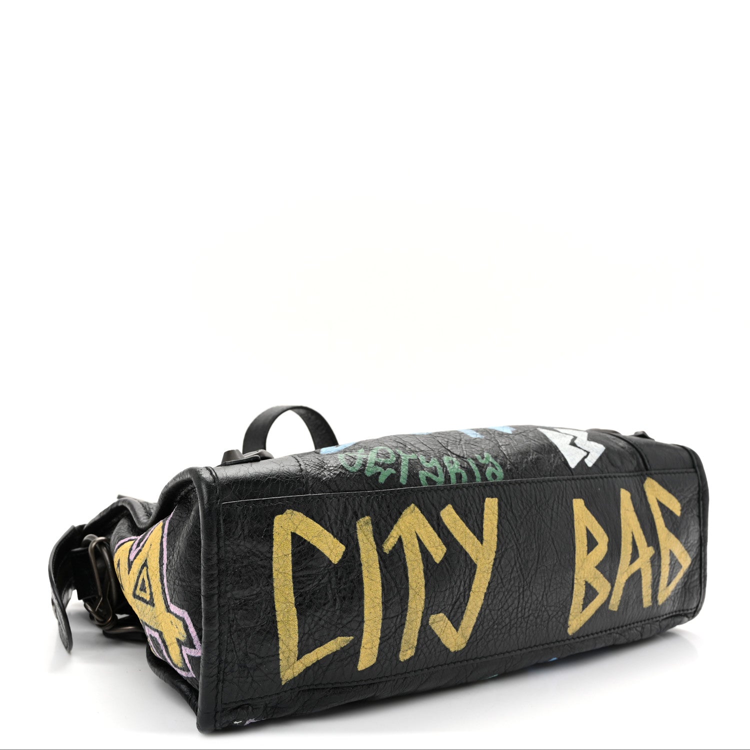 Balenciaga Agneau Graffiti All Over Classic Hardware S City Black Multicolor 4 of 10