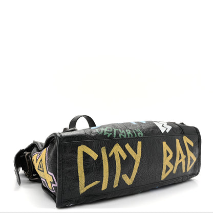 Balenciaga Agneau Graffiti All Over Classic Hardware S City Black Multicolor 4 of 10