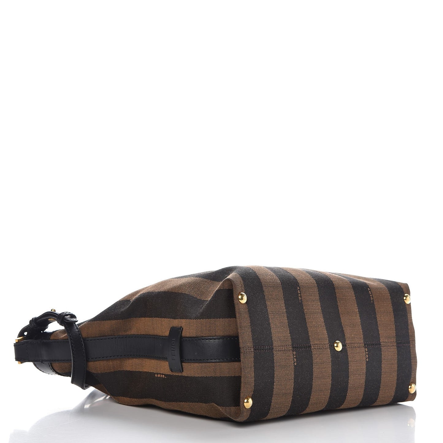 Pequin Cuoio Vegetale Shoulder Tote Tobacco Black Cuoio