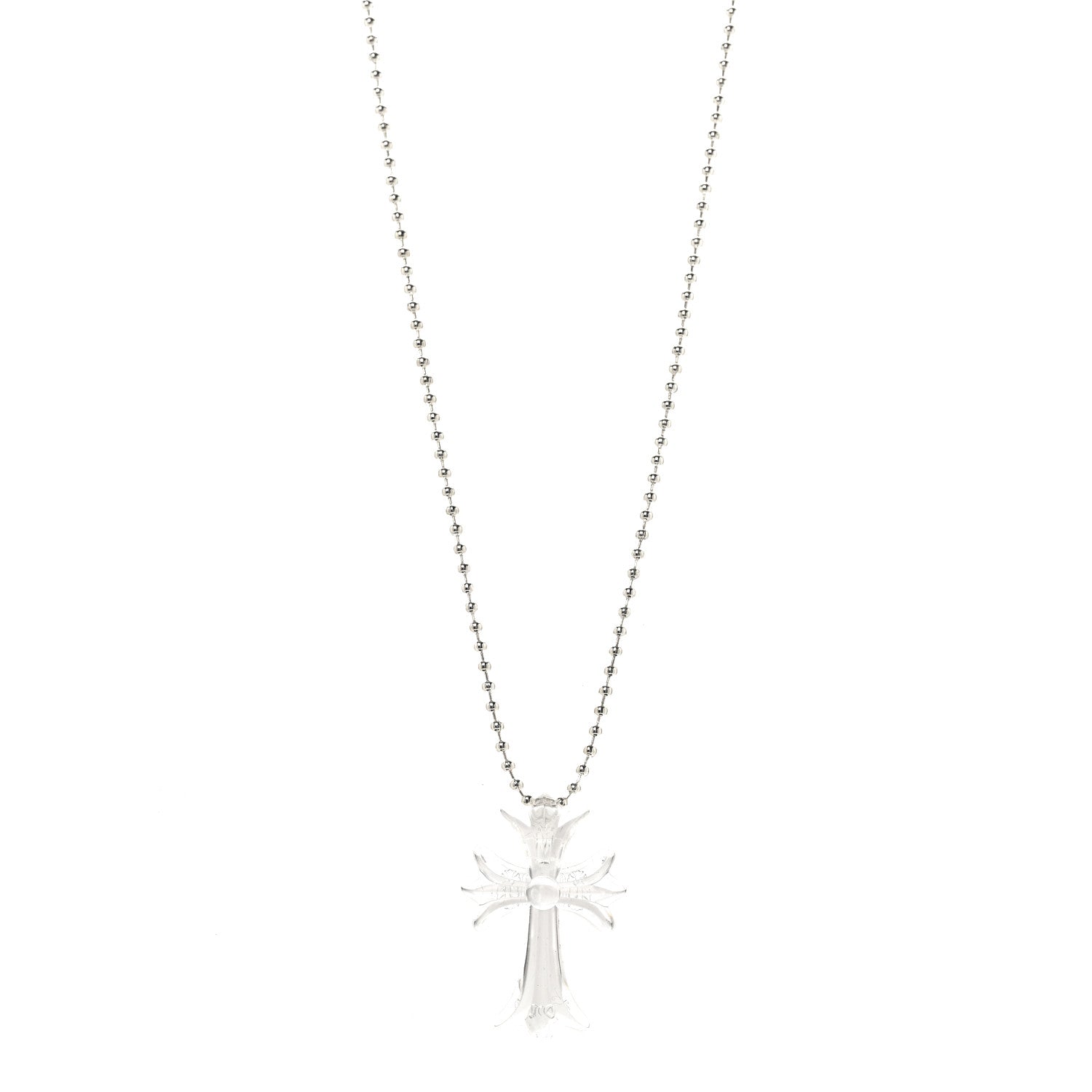 Chrome Hearts Metal Silicone Silichrome Cross Pendant Necklace Clear 1 of 7