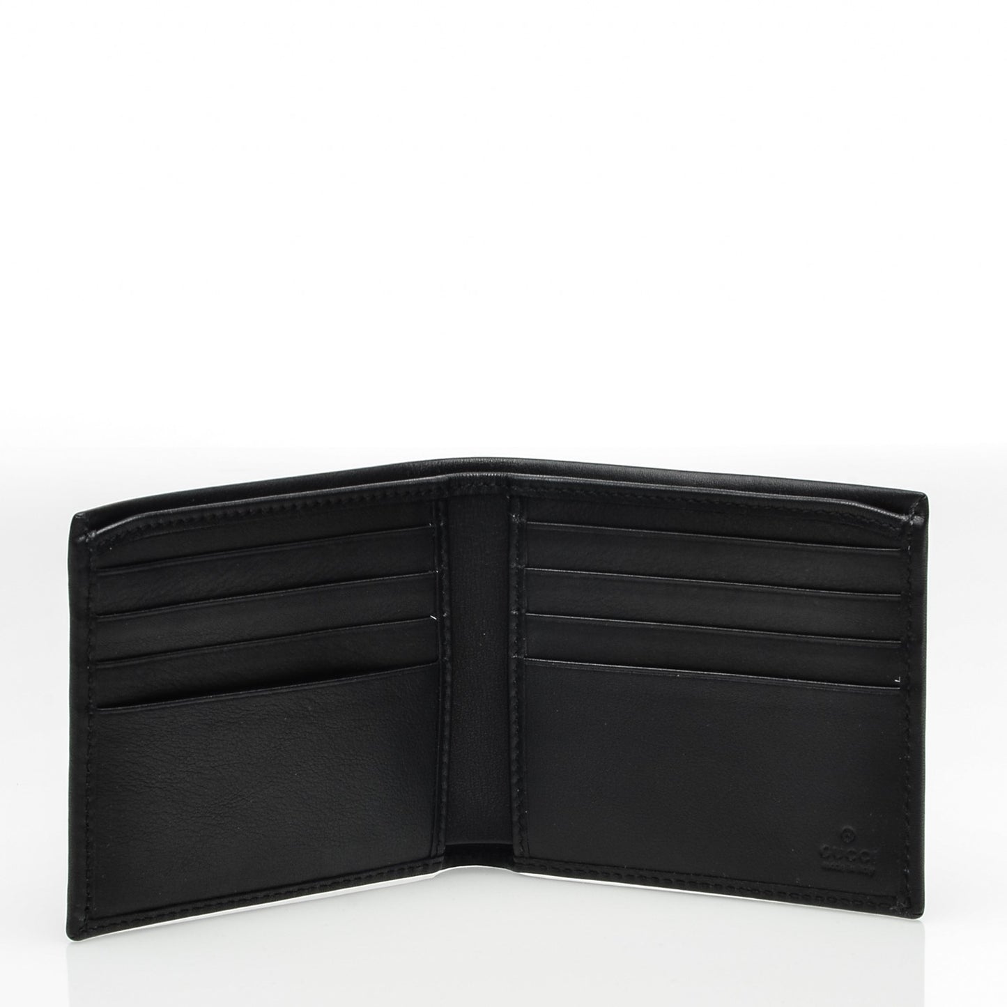 Calfskin Studded Bi-Fold Wallet Black