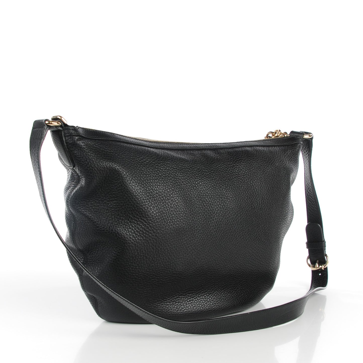 Pebbled Calfskin Medium Soho Hobo Black