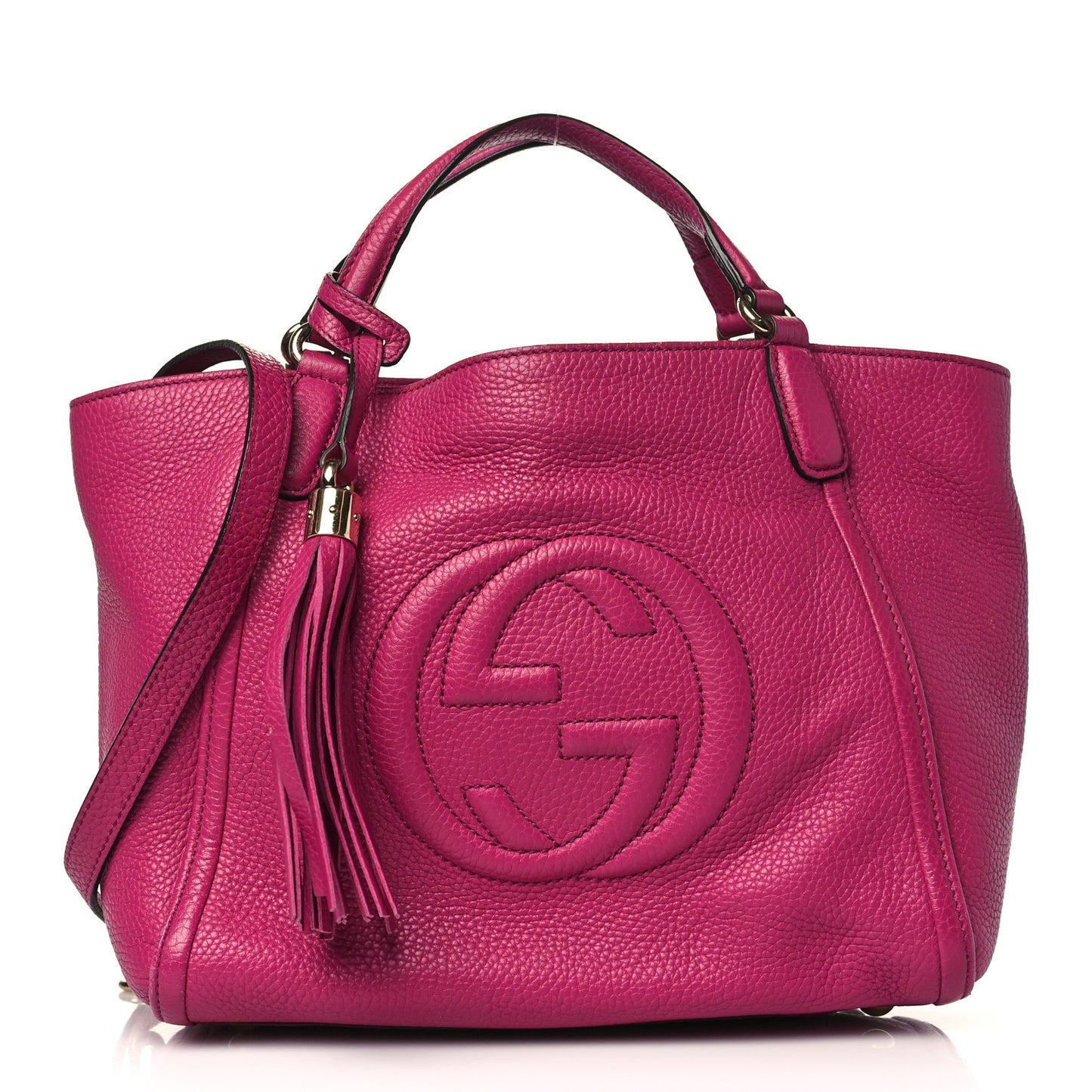 Cellarius Calfskin Small Soho Shoulder Bag Bright Bouganville