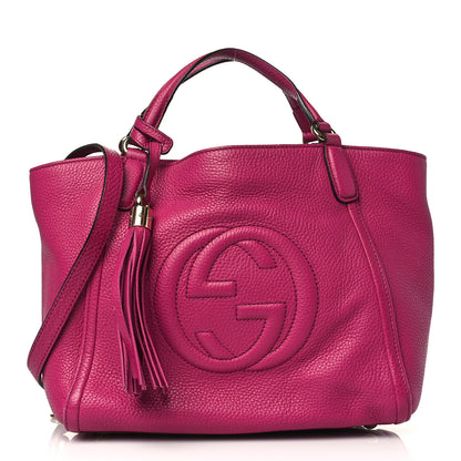Gucci Cellarius Calfskin Small Soho Shoulder Bag Bright Bouganville 1 of 9