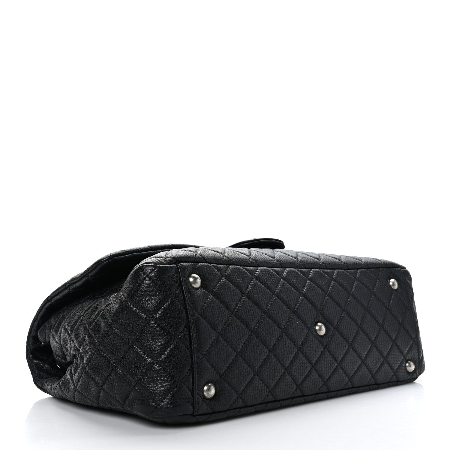 Chanel Calfskin Quilted XXL Travel Flap Bag Black 4 of 10