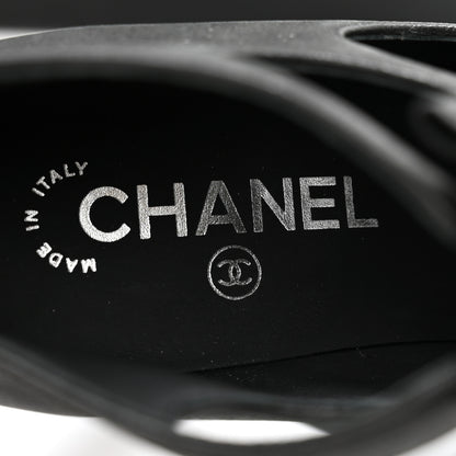 Chanel Buffalo Glitter Crystal Star Pumps 39 Black 6 of 12