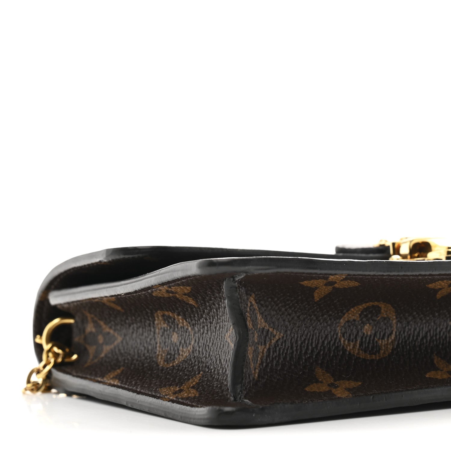 Louis Vuitton Patent Calfskin Monogram Cherrywood Chain Wallet Black 8 of 9