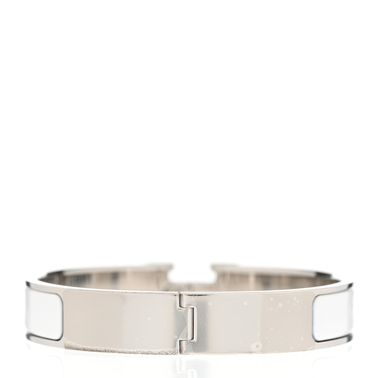 Enamel Narrow Clic Clac H Bracelet PM White