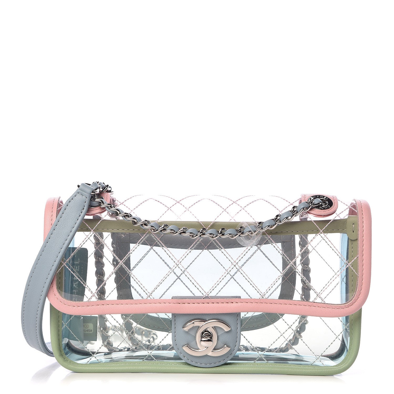 Chanel Lambskin PVC Quilted Mini Coco Splash Flap Blue Green 1 of 9
