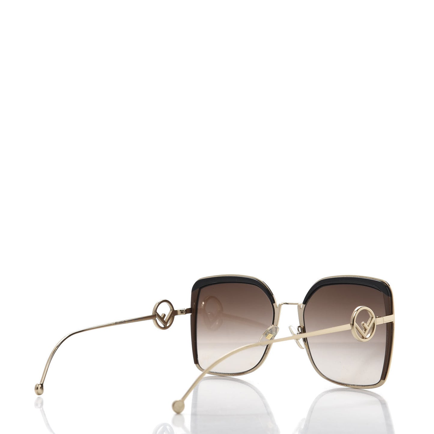 Metal Acetate F is Fendi Square Sunglasses FF 0294/S Gold