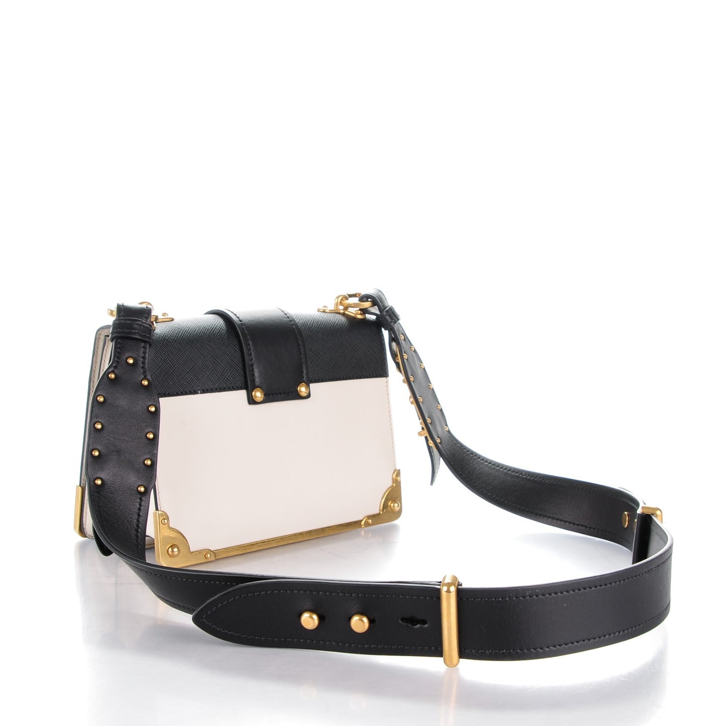 City Calf Saffiano Cahier Bag Talco Black