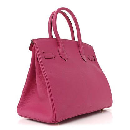 Hermes Chevre Mysore Birkin 30 Rose Shocking 3 of 13