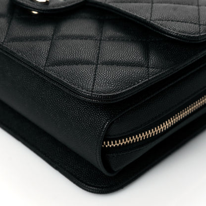 Chanel Caviar Quilted Large Like A Wallet Flap Black 5 of 11