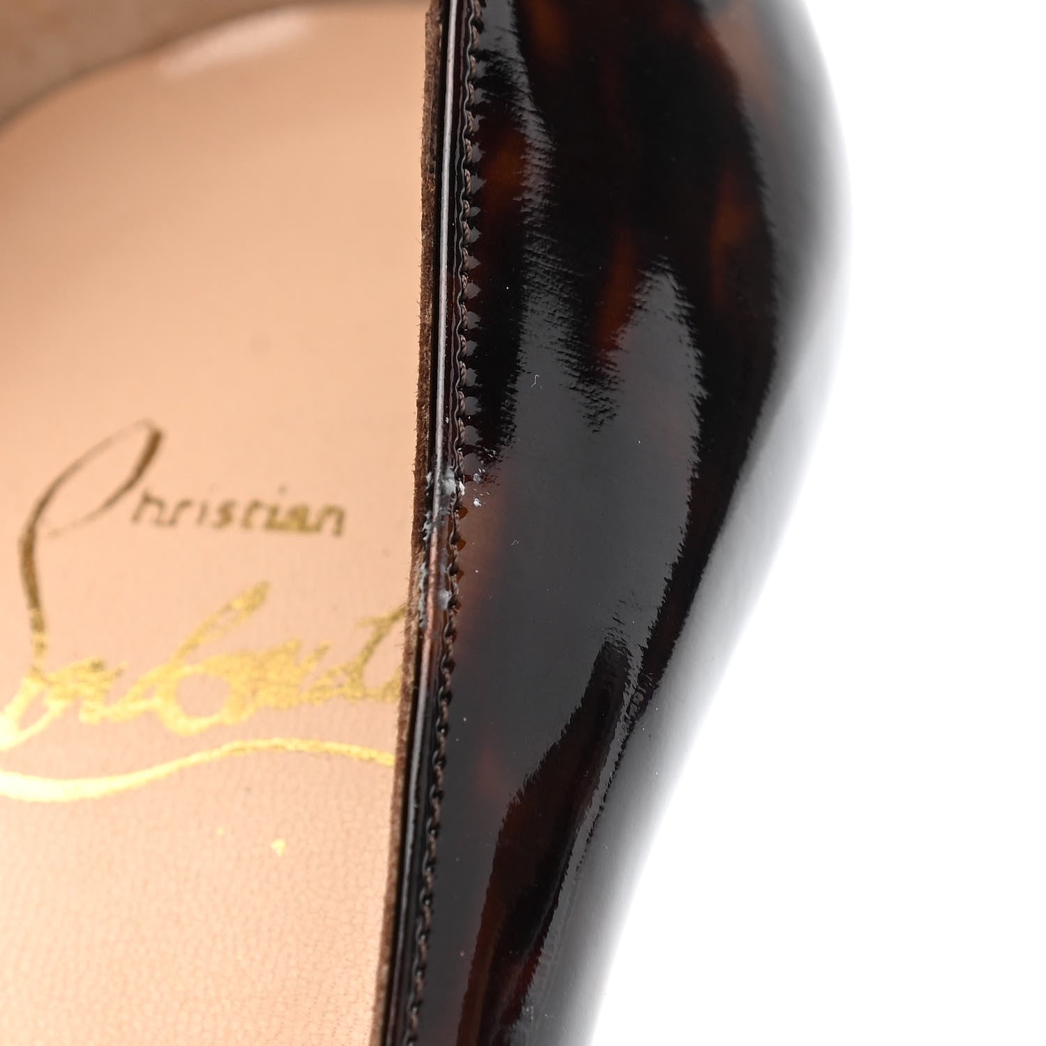 Christian Louboutin Patent Tortoiseshell Decollete 868 100 Pumps 38 Tartaruga 8 of 9