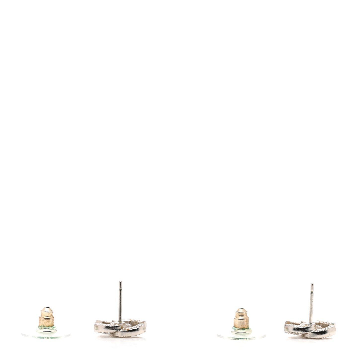 Crystal CC Earrings Silver