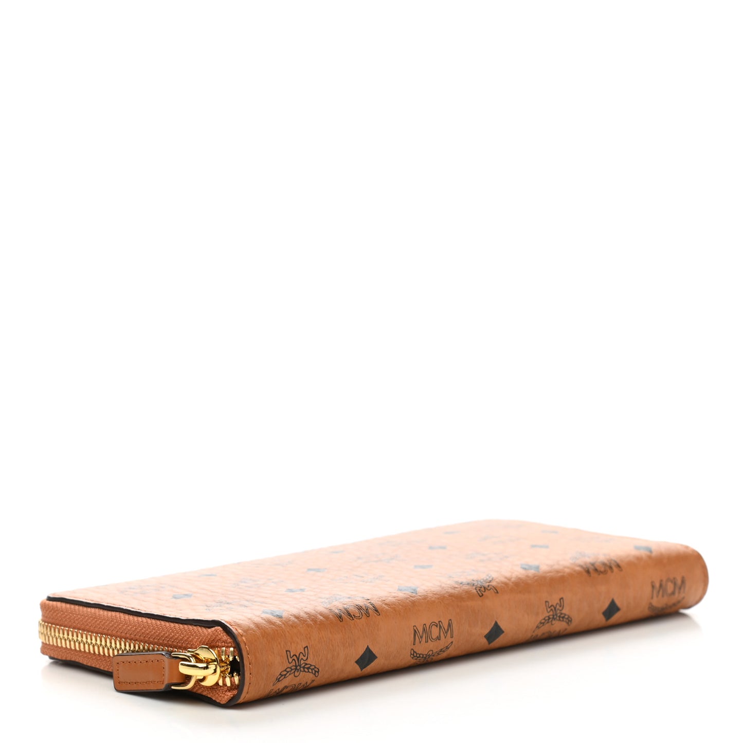 Visetos Large Zip Around Wallet Cognac