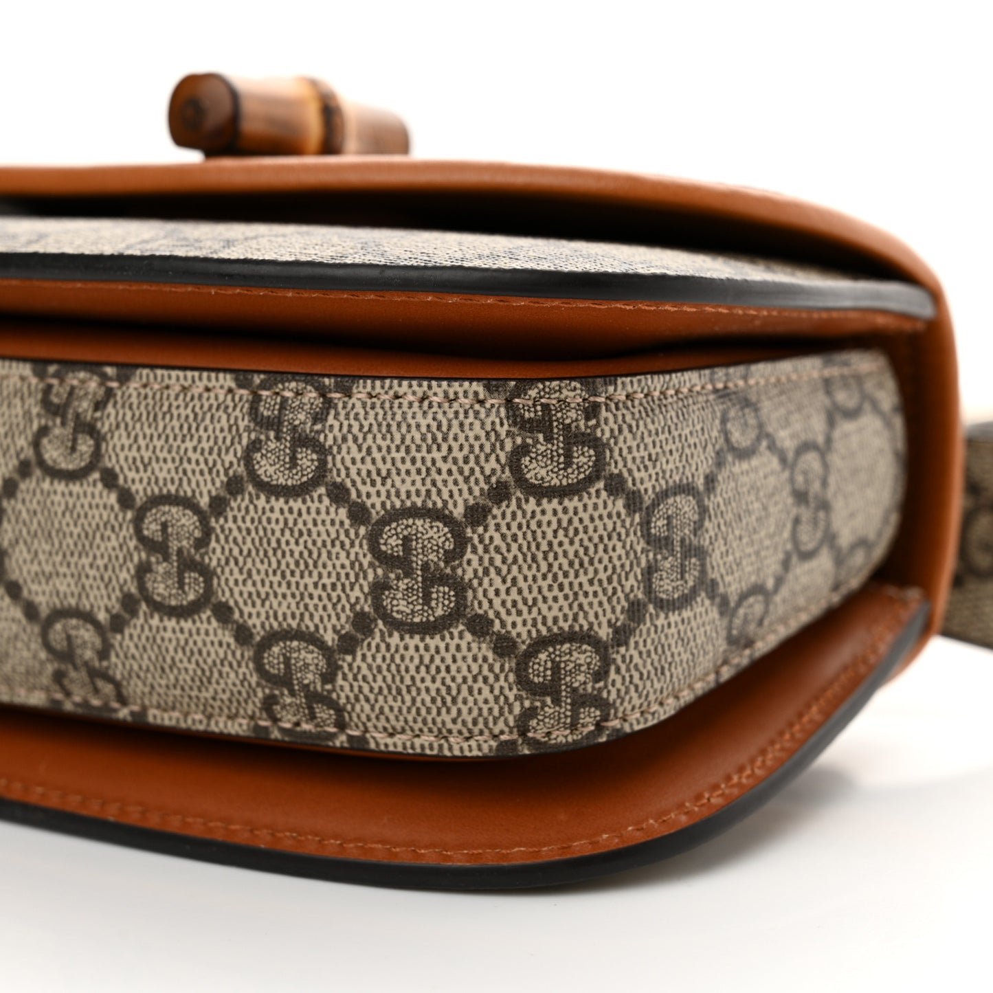 GG Supreme Monogram Web Bamboo Mini 1947 Belt Bag 80 32 Beige