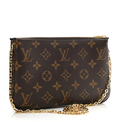 Louis Vuitton Monogram 2019 Christmas Animation Double Zip Pochette 3 of 10